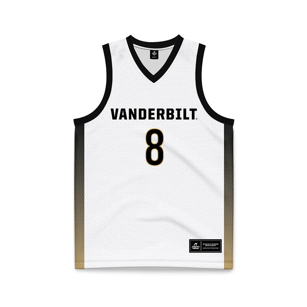 Vanderbilt - NCAA Men's Basketball : Tyler Harris - White Basketball Jersey-0