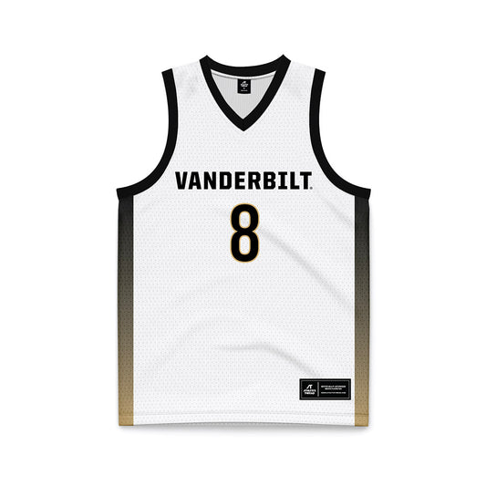 Vanderbilt - NCAA Men's Basketball : Tyler Harris - White Basketball Jersey-0