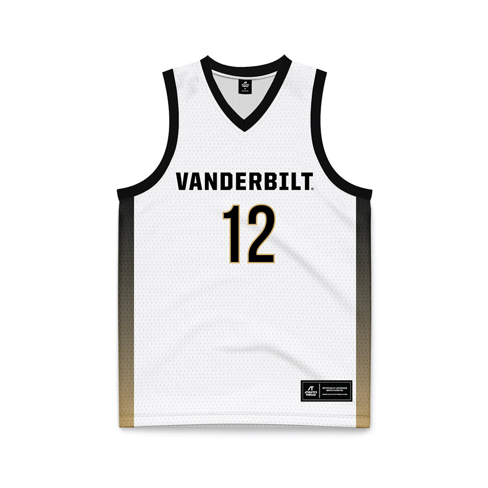 Vanderbilt - NCAA Men's Basketball : Jaylon Dean-Vines - White Basketball Jersey-0