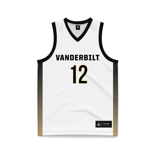 Vanderbilt - NCAA Men's Basketball : Jaylon Dean-Vines - White Basketball Jersey-0