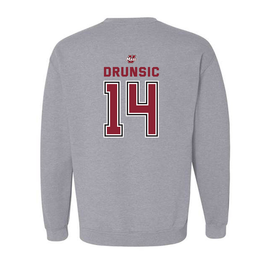 UMass - NCAA Men's Lacrosse : Aiden Drunsic - Classic Shersey Crewneck Sweatshirt-1