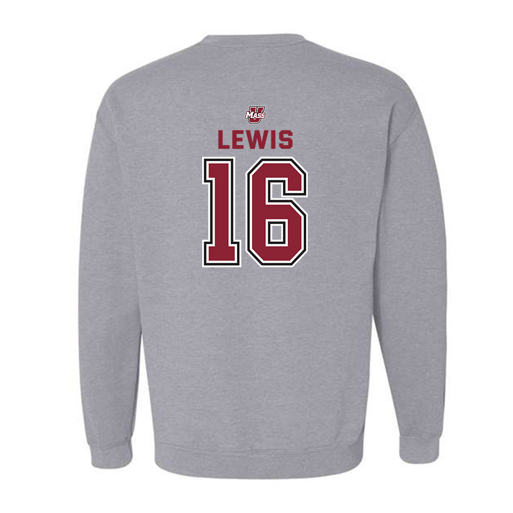 UMass - NCAA Men's Lacrosse : Caelin Lewis - Crewneck Sweatshirt Classic Shersey