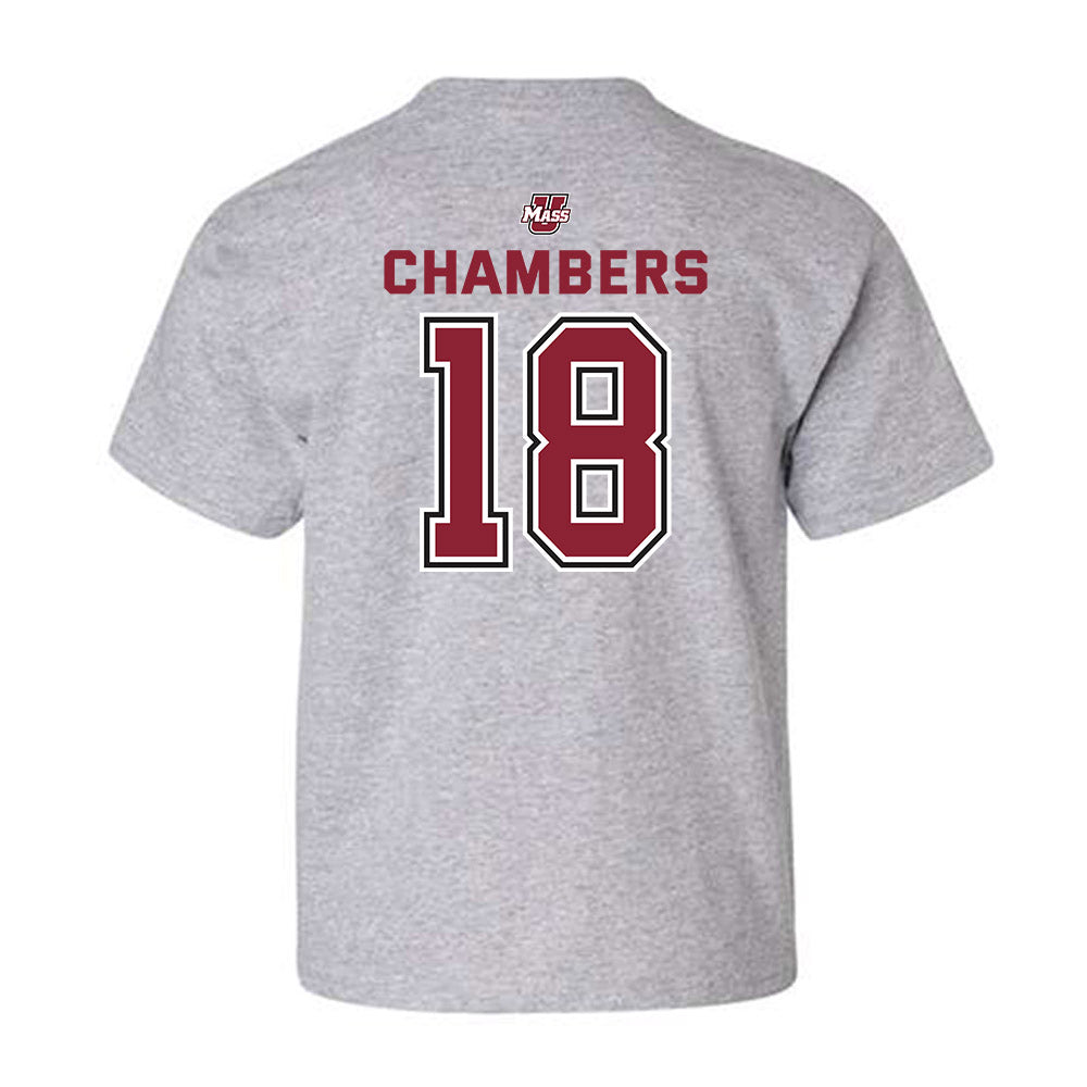 UMass - NCAA Men's Lacrosse : Cam Chambers - Classic Shersey Youth T-Shirt-1