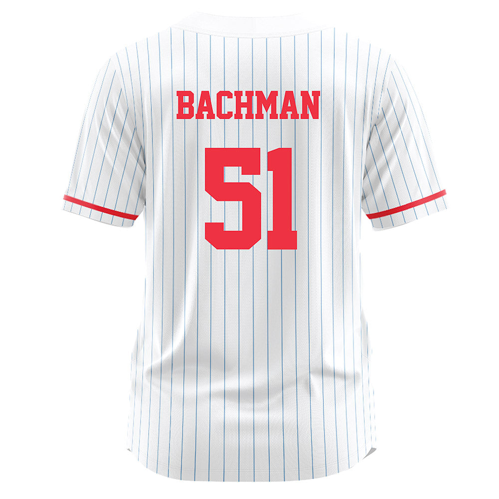 Liberty - NCAA Softball : Paige Bachman - White Pinstripe Jersey-1