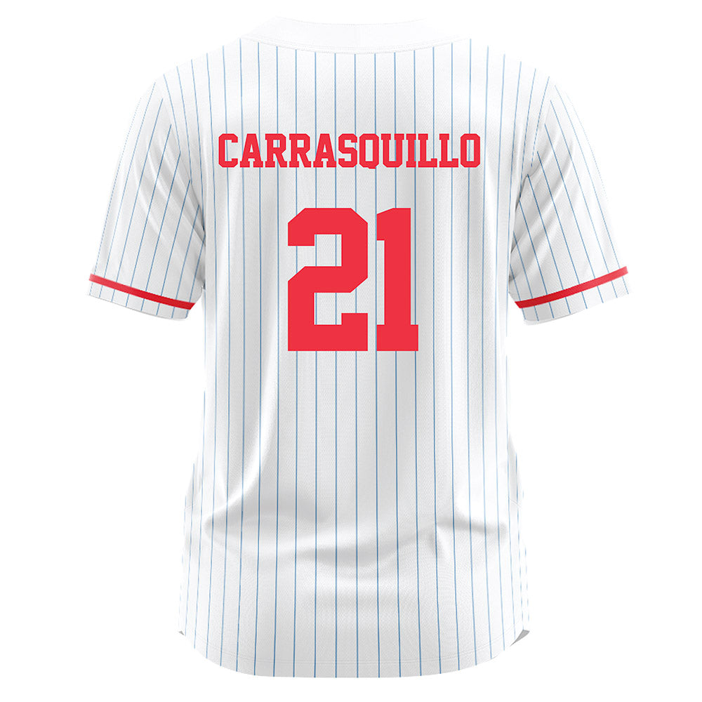 Liberty - NCAA Softball : Alexia Carrasquillo - White Pinstripe Jersey-1