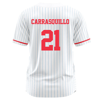 Liberty - NCAA Softball : Alexia Carrasquillo - White Pinstripe Jersey-1