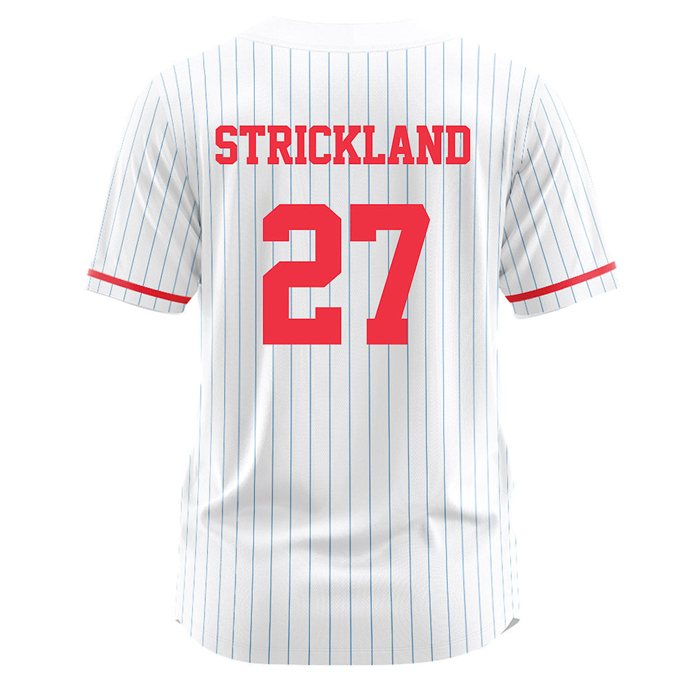 Liberty - NCAA Softball : Maci Strickland - White Pinstripe Jersey-1