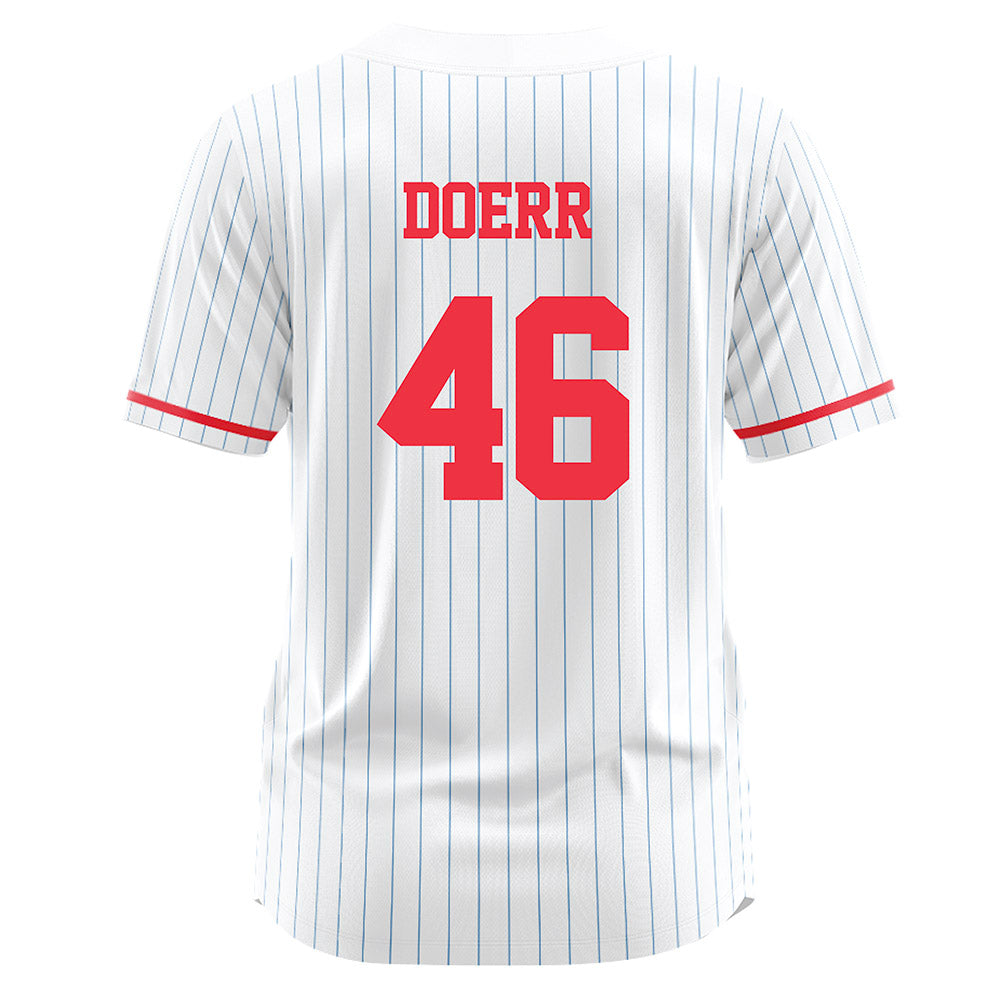 Liberty - NCAA Softball : Paige Doerr - White Pinstripe Jersey-1