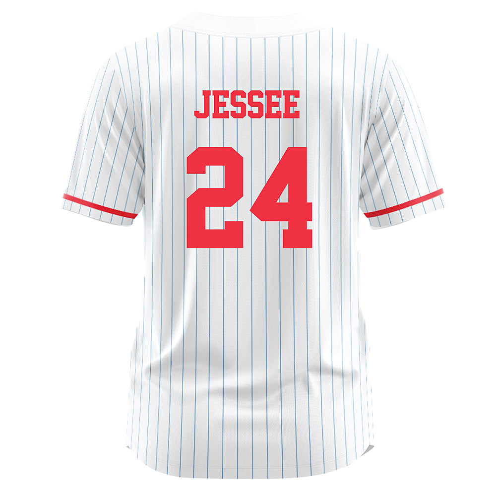 Liberty - NCAA Softball : Savannah Jessee - White Pinstripe Jersey-1