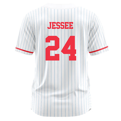 Liberty - NCAA Softball : Savannah Jessee - White Pinstripe Jersey-1
