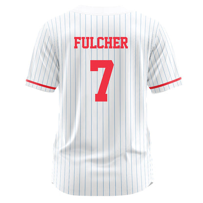 Liberty - NCAA Softball : Aubrey Fulcher - White Pinstripe Jersey-1