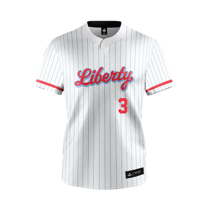 Liberty - NCAA Softball : Danner Allen - White Pinstripe Jersey-0