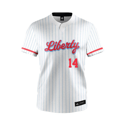 Liberty - NCAA Softball : Aubry Norris - White Pinstripe Jersey-0