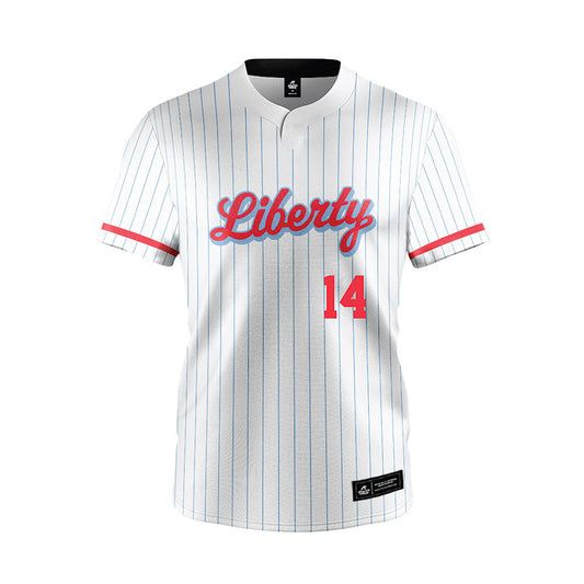Liberty - NCAA Softball : Aubry Norris - White Pinstripe Jersey-0