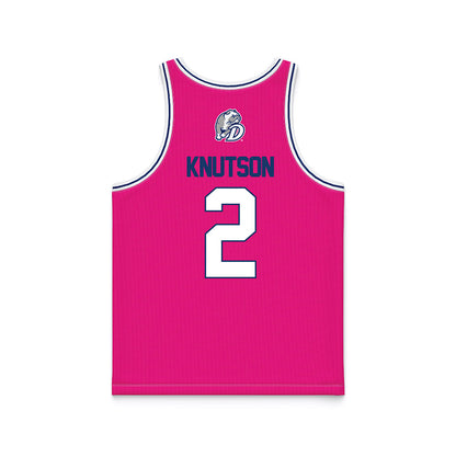 Drake - NCAA Women's Basketball : Grace Knutson - Pink Basketball Jersey