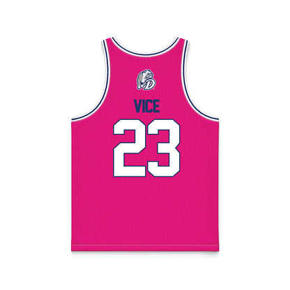 Drake - NCAA Women's Basketball : Quinn Vice - Pink Basketball Jersey-1