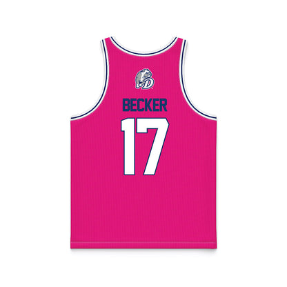 Drake - NCAA Women's Basketball : Anna Becker - Pink Basketball Jersey-1