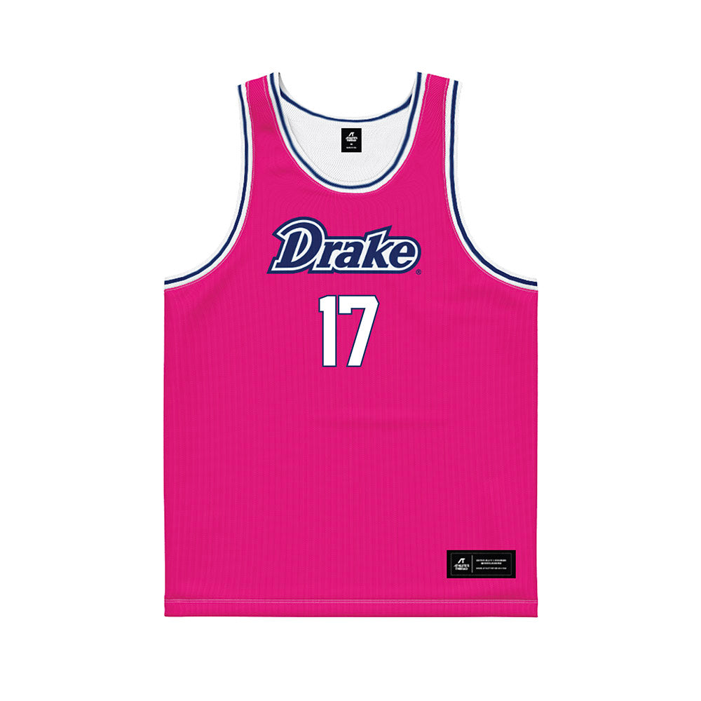 Drake - NCAA Women's Basketball : Anna Becker - Pink Basketball Jersey-0