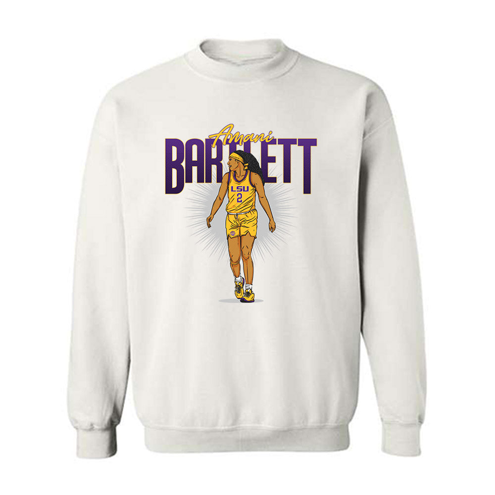 LSU - NCAA Women's Basketball : Amani Bartlett - Crewneck Sweatshirt Individual Caricature