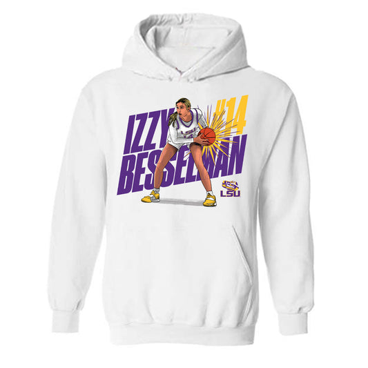 LSU - NCAA Women's Basketball : Izzy Besselman - Hooded Sweatshirt Individual Caricature