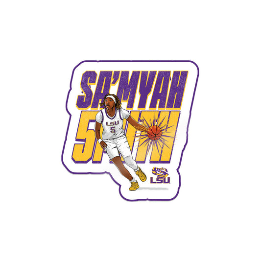 LSU - NCAA Women's Basketball : Sa'Myah Smith - Sticker Individual Caricature