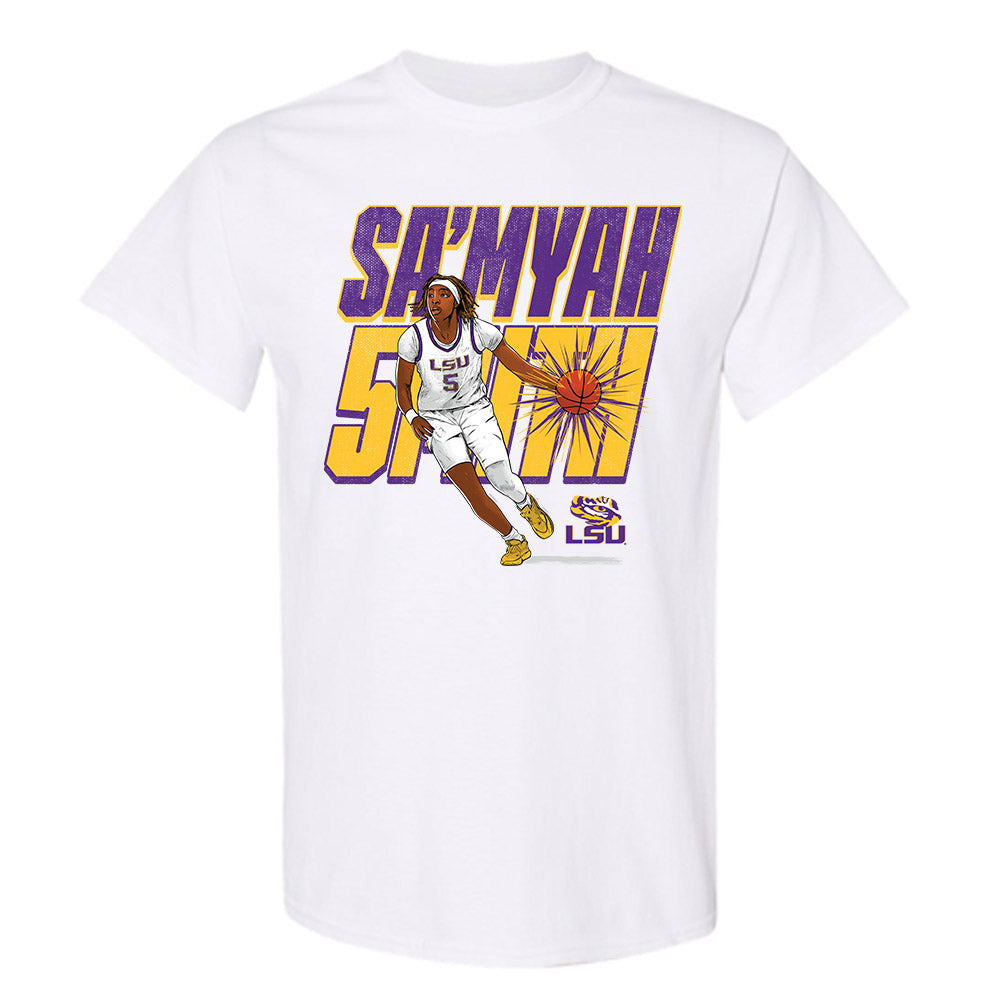 LSU - NCAA Women's Basketball : Sa'Myah Smith - T-Shirt Individual Caricature