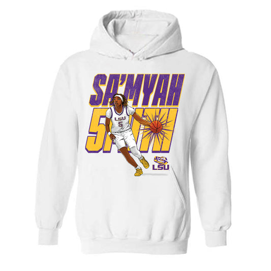 LSU - NCAA Women's Basketball : Sa'Myah Smith - Hooded Sweatshirt Individual Caricature