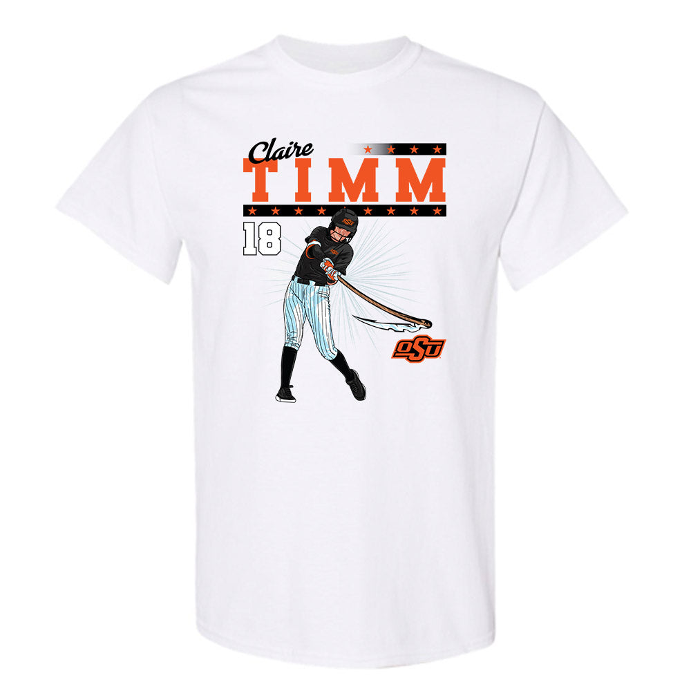 Oklahoma State - NCAA Softball : Claire Timm - T-Shirt Individual Caricature