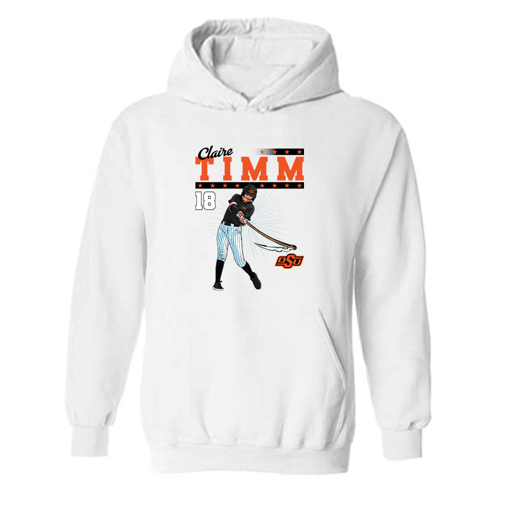 Oklahoma State - NCAA Softball : Claire Timm - Hooded Sweatshirt Individual Caricature