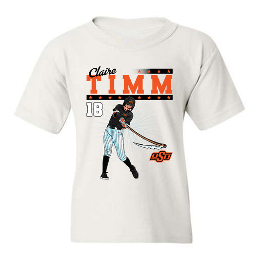 Oklahoma State - NCAA Softball : Claire Timm - Youth T-Shirt Individual Caricature