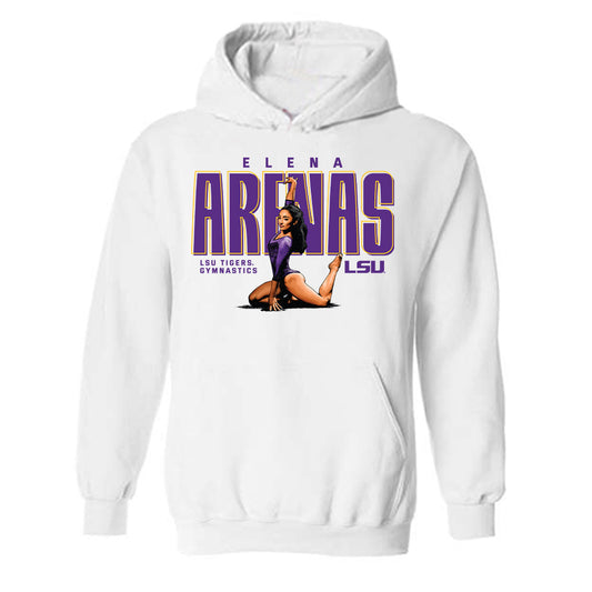 LSU - NCAA Women's Gymnastics : Elena Arenas - Hooded Sweatshirt Individual Caricature