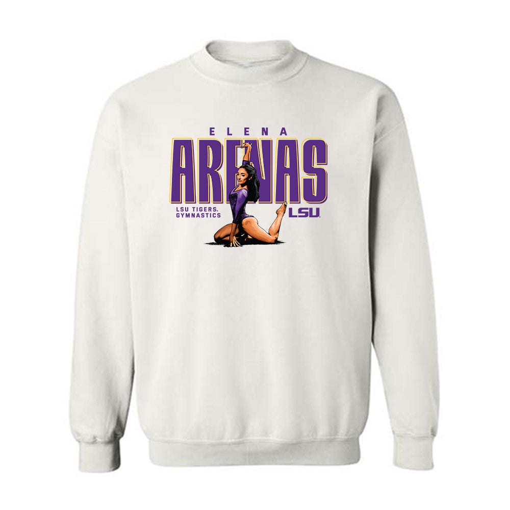 LSU - NCAA Women's Gymnastics : Elena Arenas - Crewneck Sweatshirt Individual Caricature