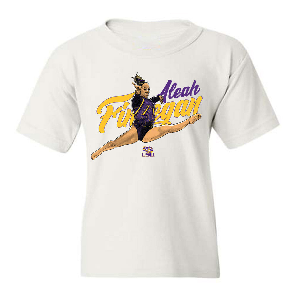 LSU - NCAA Women's Gymnastics : Aleah Finnegan - Youth T-Shirt Individual Caricature