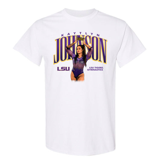 LSU - NCAA Women's Gymnastics : Kaytlyn Johnson - T-Shirt Individual Caricature