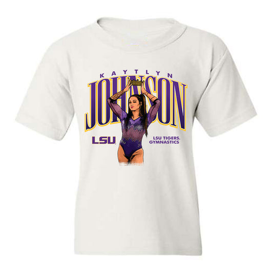 LSU - NCAA Women's Gymnastics : Kaytlyn Johnson - Youth T-Shirt Individual Caricature