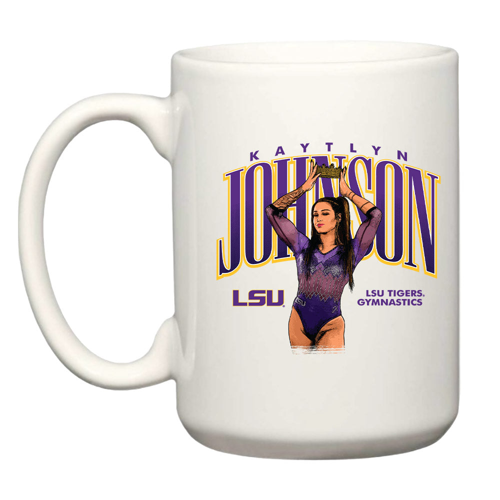 LSU - NCAA Women's Gymnastics : Kaytlyn Johnson - Coffee Mug Individual Caricature