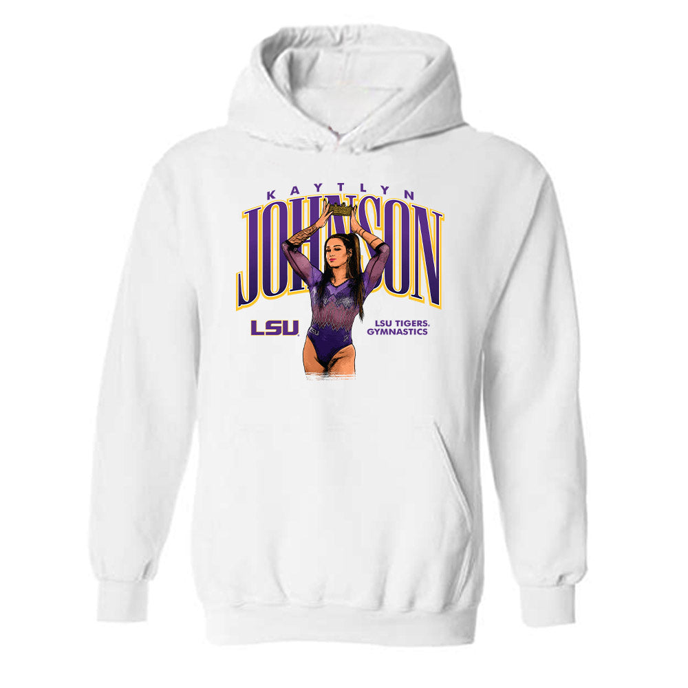 LSU - NCAA Women's Gymnastics : Kaytlyn Johnson - Hooded Sweatshirt Individual Caricature