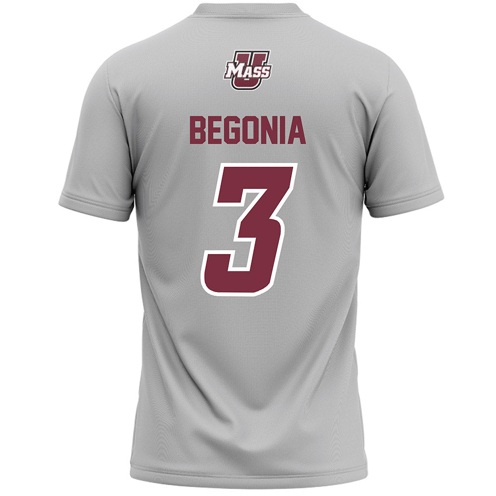 UMass - NCAA Men's Lacrosse : Gavin Begonia - Grey Lacrosse Jersey -1