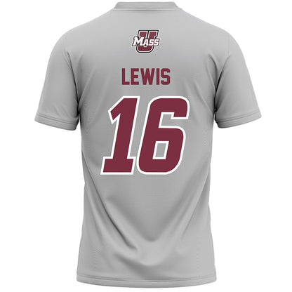 UMass - NCAA Men's Lacrosse : Caelin Lewis - Lacrosse Jersey Grey