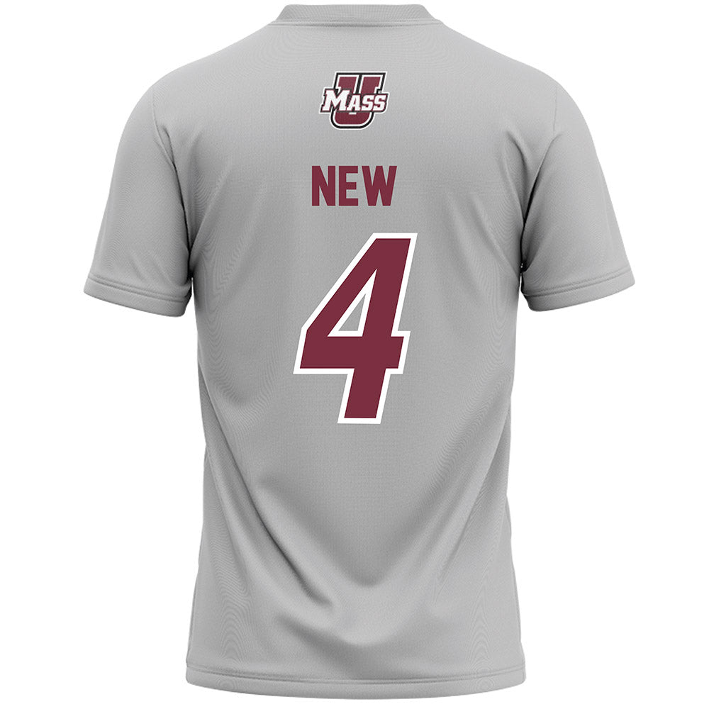 UMass - NCAA Men's Lacrosse : Blaise New - Grey Lacrosse Jersey