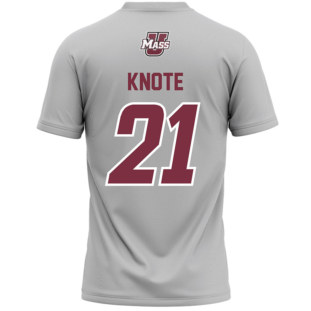 UMass - NCAA Men's Lacrosse : Matt Knote - Grey Lacrosse Jersey