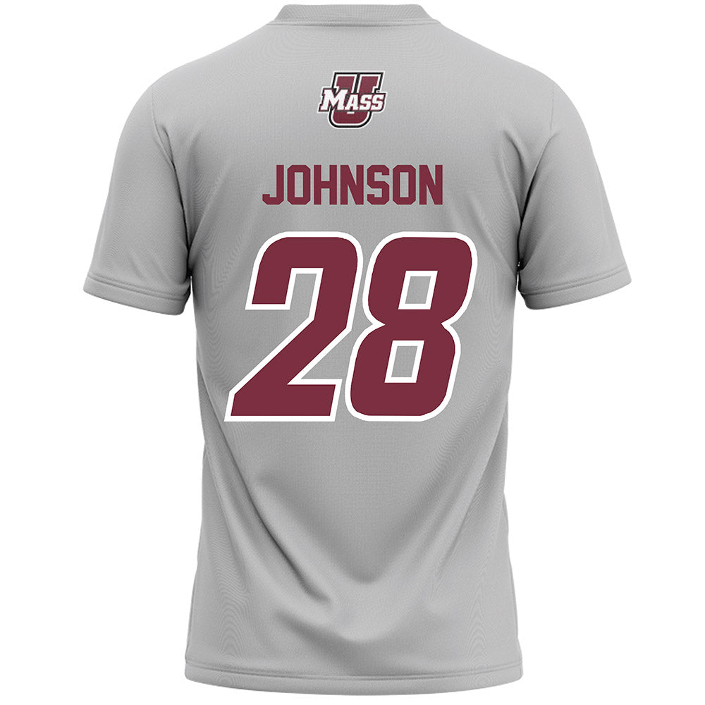 UMass - NCAA Men's Lacrosse : Xander Johnson - Grey Lacrosse Jersey