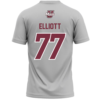 UMass - NCAA Men's Lacrosse : Jimmy Elliott - Grey Lacrosse Jersey -1