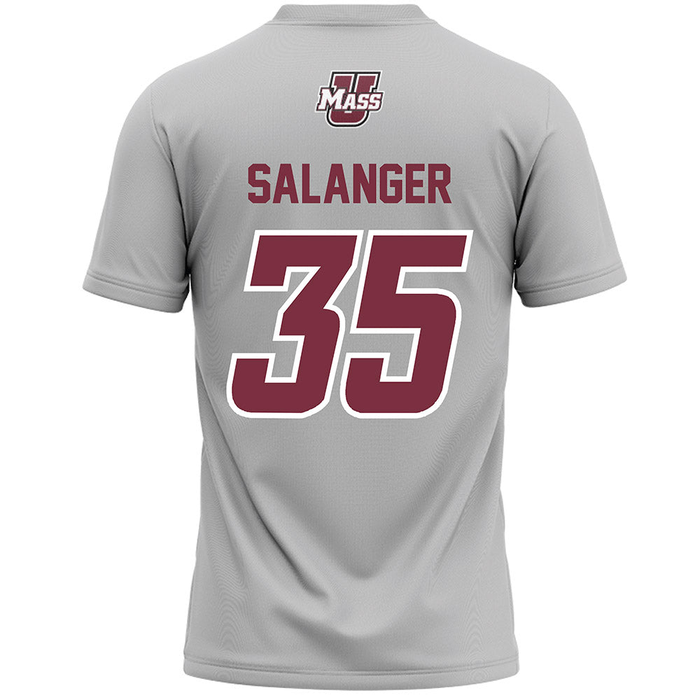 UMass - NCAA Men's Lacrosse : Owen Salanger - Grey Lacrosse Jersey