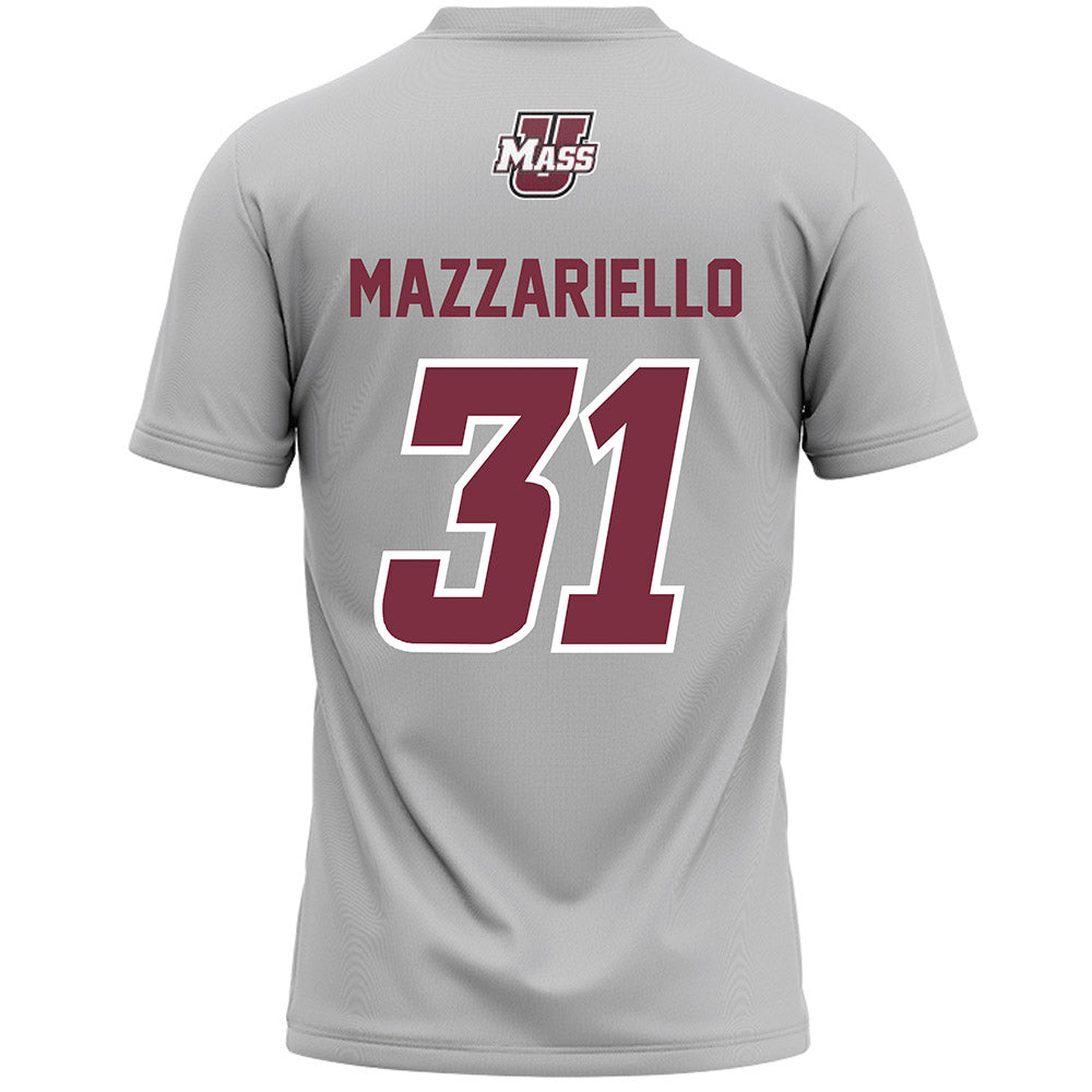 UMass - NCAA Men's Lacrosse : Ryan Mazzariello - Grey Lacrosse Jersey