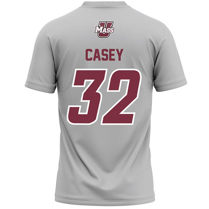 UMass - NCAA Men's Lacrosse : TJ Casey - Grey Lacrosse Jersey