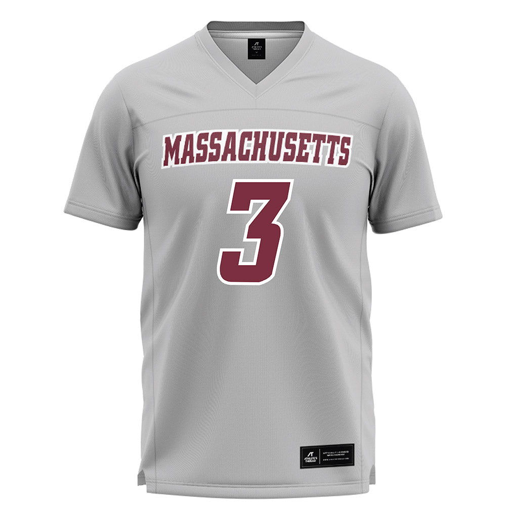 UMass - NCAA Men's Lacrosse : Gavin Begonia - Grey Lacrosse Jersey -0