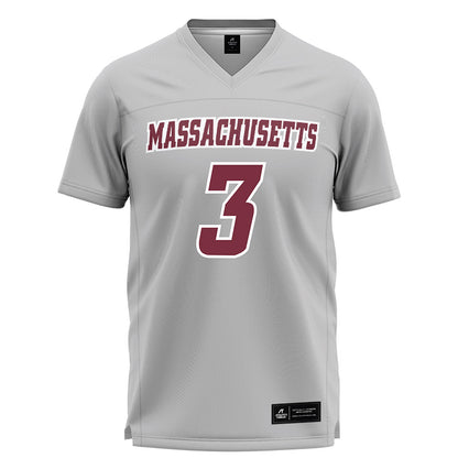 UMass - NCAA Men's Lacrosse : Gavin Begonia - Grey Lacrosse Jersey -0