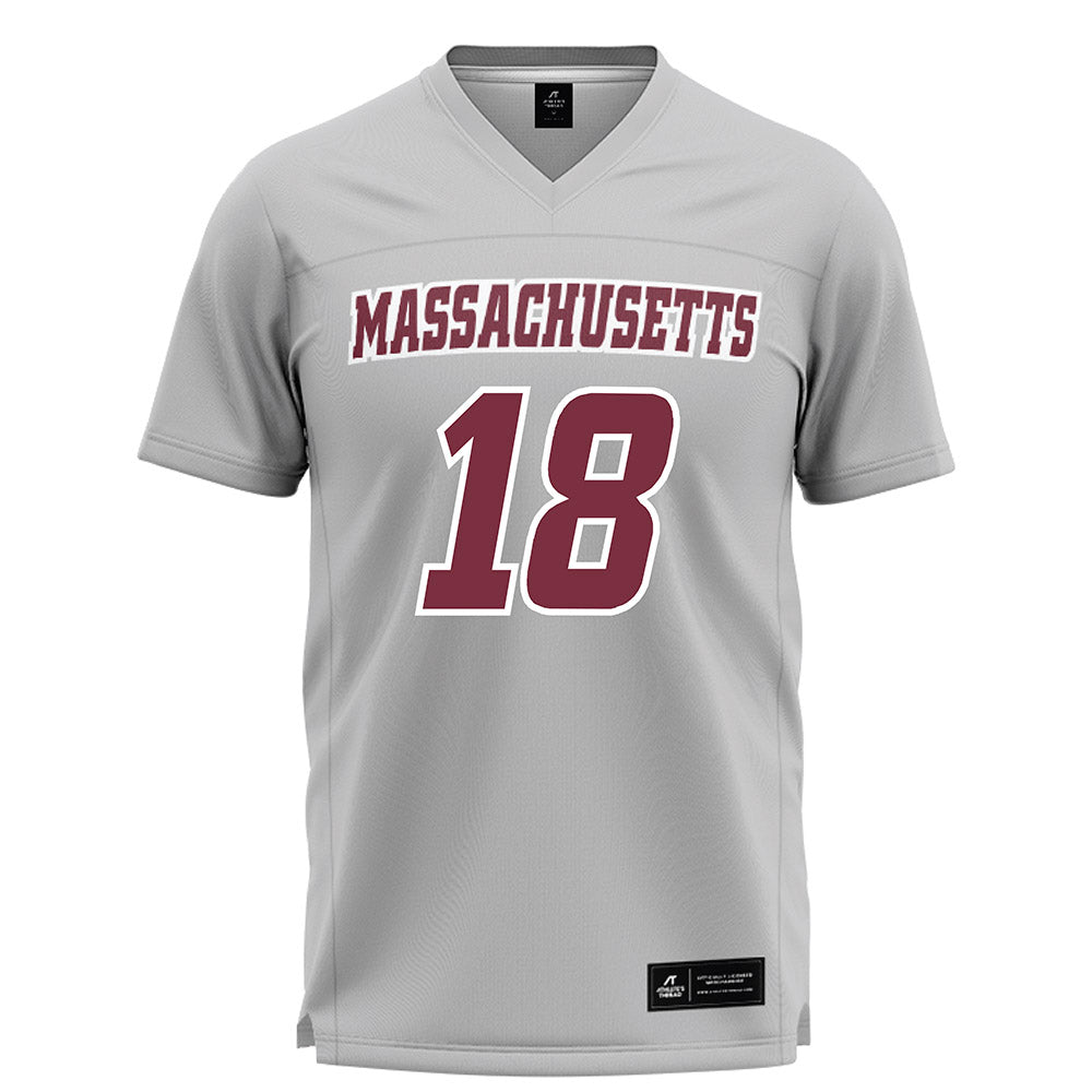 UMass - NCAA Men's Lacrosse : Cam Chambers - Grey Lacrosse Jersey -0