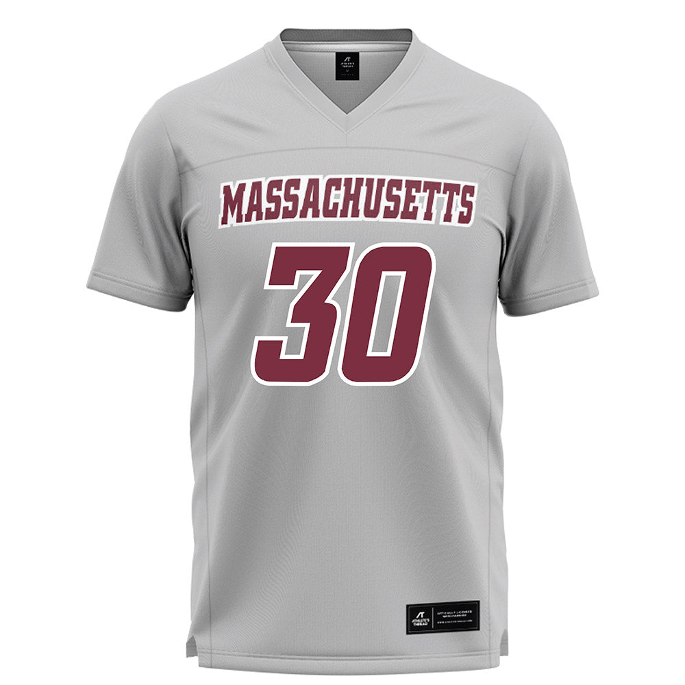 UMass - NCAA Men's Lacrosse : Cole Wittlinger - Grey Lacrosse Jersey -0